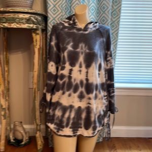 NWT young fabulous & broke blue tie dye hoodie Small